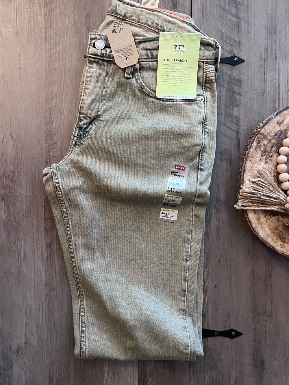 Levi's 514 Straight Men's Jeans in Olive-Taupe